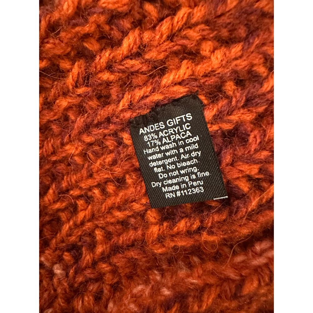 NWT OS Andes Kids Fair Trade Handmade Knitted Monster Hat Beanie Alpaca Blend - Picture 5 of 5